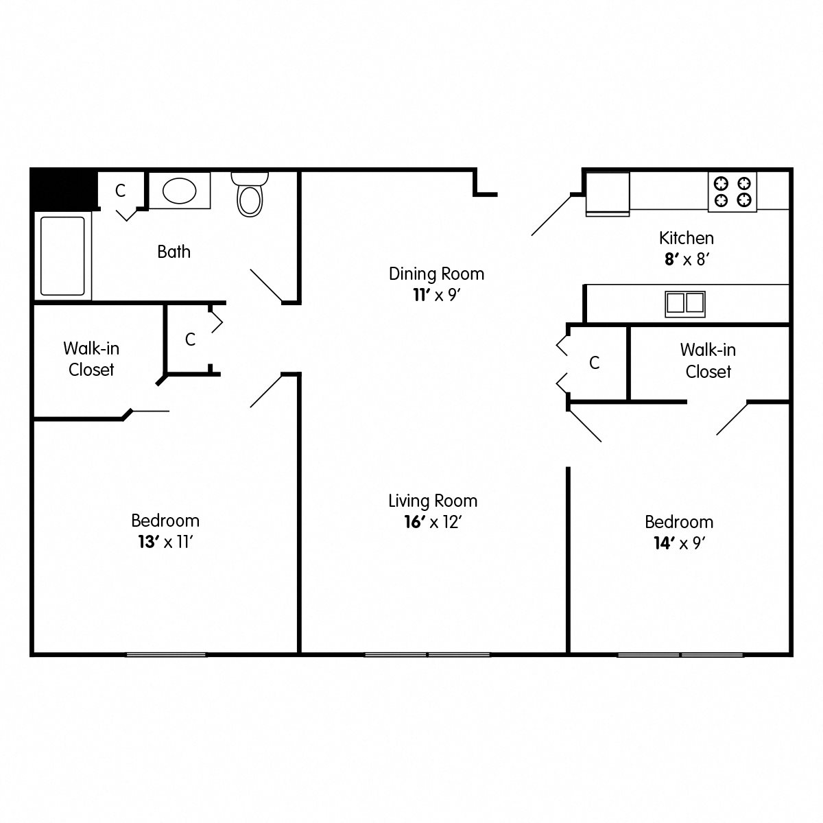 Two Bedroom Apartment Racine WI